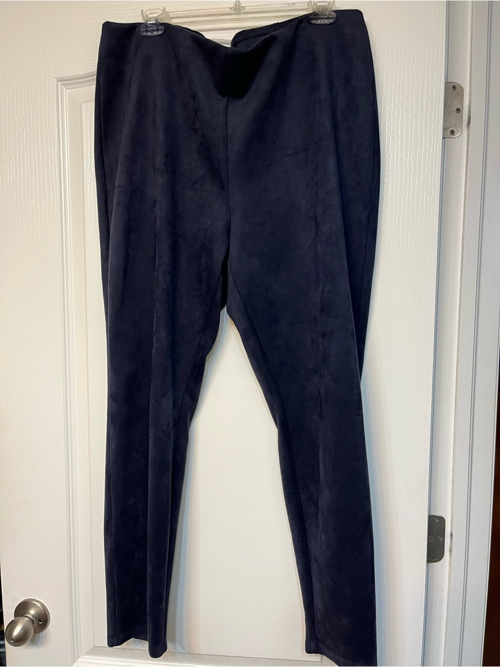 Chico's Dark Navy Suede-Look Leggings Size 16W